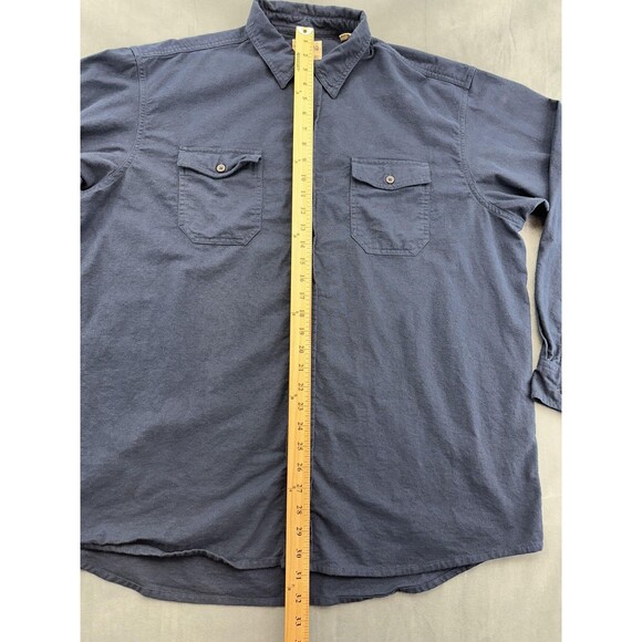 RedHead Brand Co Shirt Mens XL Blue Long Sleeve Button Front Two Chest Pockets - Picture 10 of 11